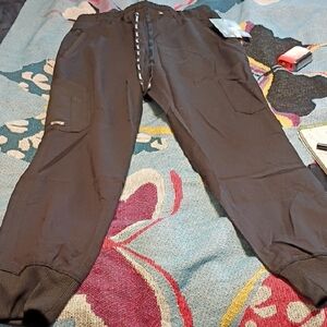 Grey's Anatomy Black Cargo Pants with Elastic Waistband